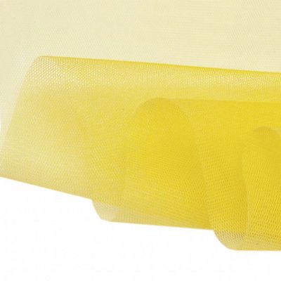 Фатин жесткий 16-68, 22 гр/м2, шир.180см, цвет жёлтый - купить в Тольятти. Цена 89.29 руб.