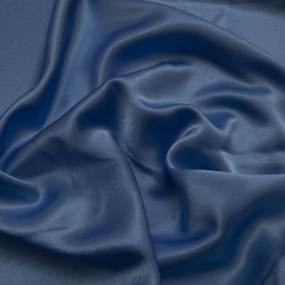 Поли креп-сатин 16-4132, 125 (+/-5) гр/м2, шир.150см, цвет голубой - купить в Тольятти. Цена 155.57 руб.