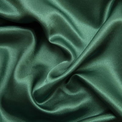 Поли креп-сатин 19-5420, 125 (+/-5) гр/м2, шир.150см, цвет зелёный - купить в Тольятти. Цена 155.57 руб.