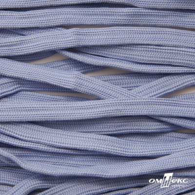 Шнур плетеный (плоский) d-12 мм, (уп.90+/-1м), 100% полиэстер, цв.259 - голубой - купить в Тольятти. Цена: 8.62 руб.