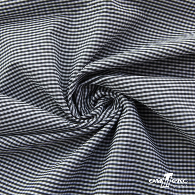 Ткань сорочечная Клетка Виши, 115 г/м2, 58% пэ,42% хл, шир.150 см, цв.6-черный, (арт.111) - купить в Тольятти. Цена 306.69 руб.