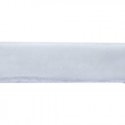 Лента бархатная нейлон, шир.12 мм, (упак. 45,7м), цв.01-белый - купить в Тольятти. Цена: 462.28 руб.