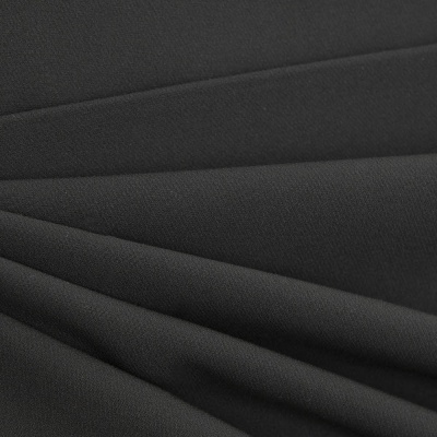 Костюмная ткань "Элис", 220 гр/м2, шир.150 см, цвет чёрный - купить в Тольятти. Цена 308 руб.