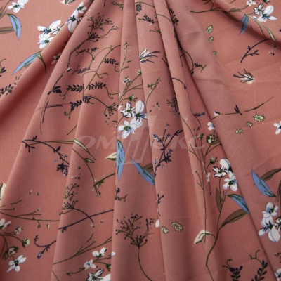 Плательная ткань "Фламенко" 2.1, 80 гр/м2, шир.150 см, принт растительный - купить в Тольятти. Цена 311.05 руб.