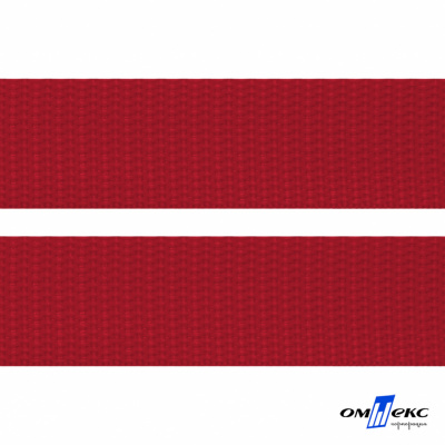 Красный- цв.171 -Текстильная лента-стропа 550 гр/м2 ,100% пэ шир.20 мм (боб.50+/-1 м) - купить в Тольятти. Цена: 318.85 руб.
