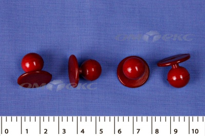 Пуговица поварская "Пукля", 10 мм, цвет красный - купить в Тольятти. Цена: 2.28 руб.
