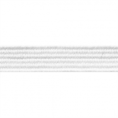 Резиновые нити с текстильным покрытием, шир. 6 мм (182 м/уп), цв.-белый - купить в Тольятти. Цена: 705.59 руб.