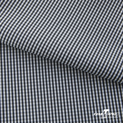 Ткань сорочечная Клетка Виши, 115 г/м2, 58% пэ,42% хл, шир.150 см, цв.6-черный, (арт.111) - купить в Тольятти. Цена 306.69 руб.