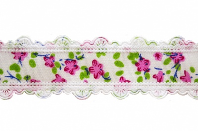 Тесьма декоративная 0385-6170, шир. 25 мм/уп. 22,8+/-1 м, цвет 02-розовый - купить в Тольятти. Цена: 368.42 руб.
