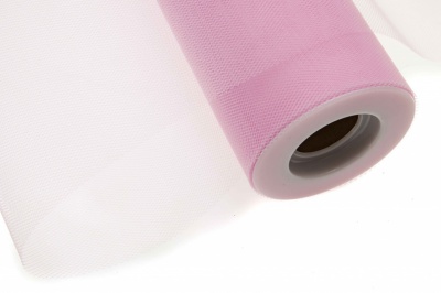 Фатин в шпульках 16-14, 10 гр/м2, шир. 15 см (в нам. 25+/-1 м), цвет розовый - купить в Тольятти. Цена: 101.71 руб.