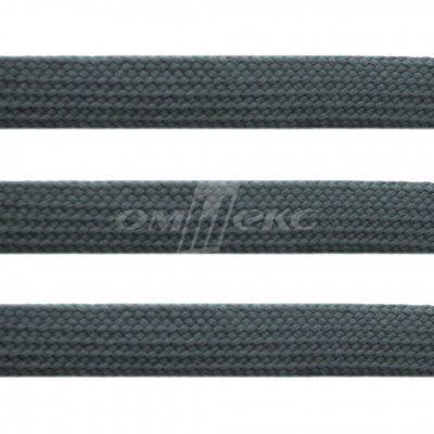 Шнур плетеный (плоский) d-12 мм, (уп.90+/-1м), 100% полиэстер, цв.272 - серый - купить в Тольятти. Цена: 8.62 руб.
