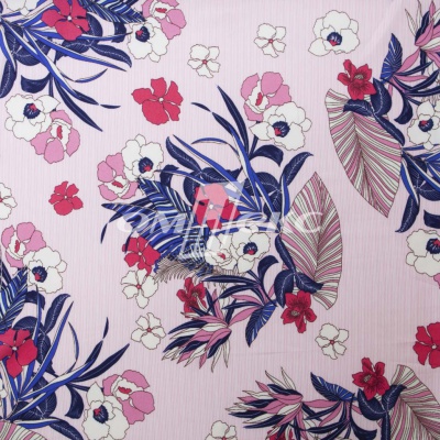 Плательная ткань "Фламенко" 18.1, 80 гр/м2, шир.150 см, принт растительный - купить в Тольятти. Цена 239.03 руб.