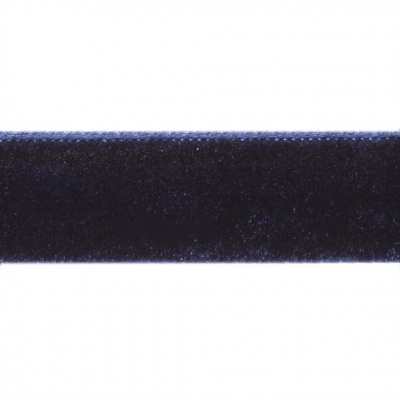 Лента бархатная нейлон, шир.12 мм, (упак. 45,7м), цв.180-т.синий - купить в Тольятти. Цена: 411.60 руб.
