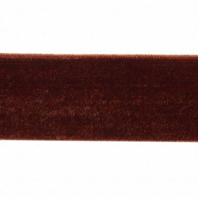 Лента бархатная нейлон, шир.25 мм, (упак. 45,7м), цв.120-шоколад - купить в Тольятти. Цена: 981.09 руб.