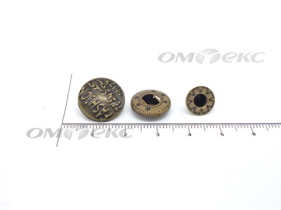 Кнопки металл 15 мм альфа антик с рис.№3  - купить в Тольятти. Цена: 2.90 руб.