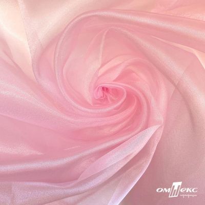 Ткань органза, 100% полиэстр, 28г/м2, шир. 150 см, цв. #47 розовая пудра - купить в Тольятти. Цена 86.24 руб.