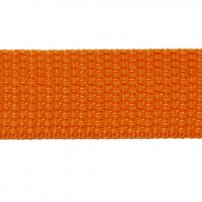 Стропа текстильная, шир. 25 мм (в нам. 50+/-1 ярд), цвет оранжевый - купить в Тольятти. Цена: 409.94 руб.