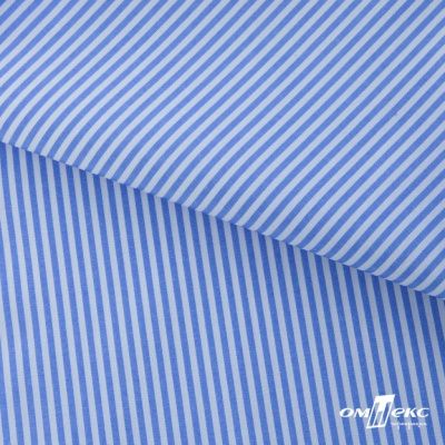 Ткань сорочечная Полоска Кенди, 115 г/м2, 58% пэ,42% хл, шир.150 см, цв.2-голубой, (арт.110) - купить в Тольятти. Цена 309.82 руб.