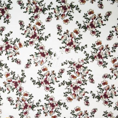 Плательная ткань "Фламенко" 23.1, 80 гр/м2, шир.150 см, принт растительный - купить в Тольятти. Цена 264.56 руб.