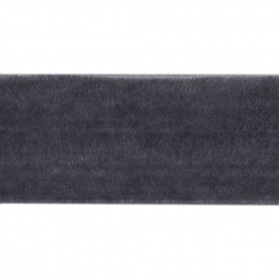 Лента бархатная нейлон, шир.25 мм, (упак. 45,7м), цв.189-т.серый - купить в Тольятти. Цена: 981.09 руб.