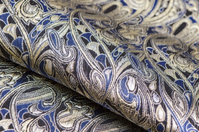 Ткань костюмная жаккард, 135 гр/м2, шир.150см, цвет синий№18 - купить в Тольятти. Цена 441.95 руб.