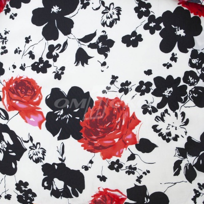 Плательная ткань "Фламенко" 22.1, 80 гр/м2, шир.150 см, принт растительный - купить в Тольятти. Цена 239.03 руб.