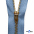 Молнии джинсовые металл т-5, 18 см латунь (YG), цв.-деним (231) - купить в Тольятти. Цена: 22.80 руб.