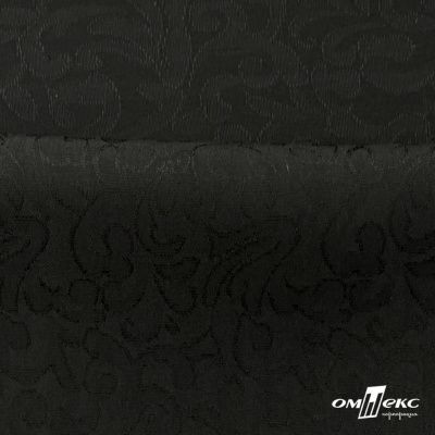 Ткань жаккард королевский, 100% полиэстр 180 г/м 2, шир.150 см, цв-черный - купить в Тольятти. Цена 296.39 руб.