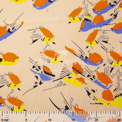 Плательная ткань "Софи" 14.1, 75 гр/м2, шир.150 см, принт птицы - купить в Тольятти. Цена 241.49 руб.