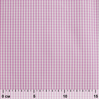 Ткань сорочечная Клетка Виши, 115 г/м2, 58% пэ,42% хл, шир.150 см, цв.1-розовый, (арт.111) - купить в Тольятти. Цена 306.69 руб.