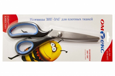 Ножницы арт.0330-6052 "ЗИГ-ЗАГ" 5 мм, для плотных тканей , 9"/ 229 мм - купить в Тольятти. Цена: 733.08 руб.
