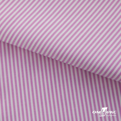 Ткань сорочечная Полоска Кенди, 115 г/м2, 58% пэ,42% хл, шир.150 см, цв.1-розовый, (арт.110) - купить в Тольятти. Цена 309.82 руб.