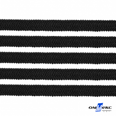 Лента эластичная вязанная (резинка) 4 мм (200+/-1 м) 400 гр/м2 черная бобина "ОМТЕКС" - купить в Тольятти. Цена: 1.78 руб.