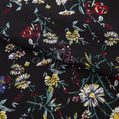 Плательная ткань "Фламенко" 6.2, 80 гр/м2, шир.150 см, принт растительный - купить в Тольятти. Цена 239.03 руб.