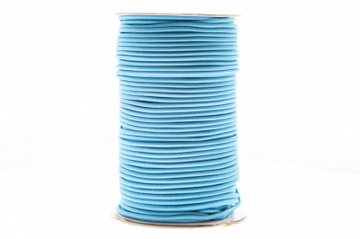 0370-1301-Шнур эластичный 3 мм, (уп.100+/-1м), цв.168 - голубой - купить в Тольятти. Цена: 459.62 руб.