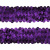 Тесьма с пайетками 12, шир. 30 мм/уп. 25+/-1 м, цвет фиолет - купить в Тольятти. Цена: 1 098.48 руб.