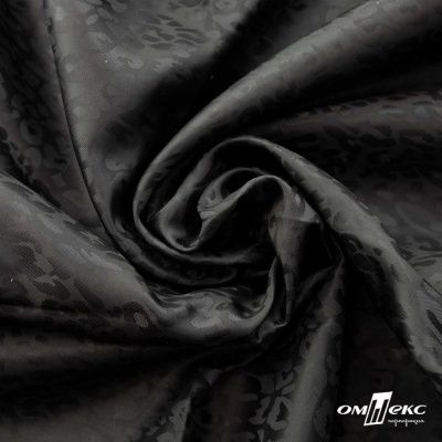 Ткань подкладочная Жаккард YP1416707, 90(+/-5) г/м2, шир.145 см, черный - купить в Тольятти. Цена 241.46 руб.