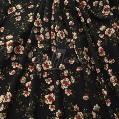 Плательная ткань "Фламенко" 3.1, 80 гр/м2, шир.150 см, принт растительный - купить в Тольятти. Цена 239.03 руб.