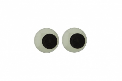 Глазки для игрушек, круглые, с бегающими зрачками, 8 мм/упак.100+/-2 шт, цв. -черно-белые - купить в Тольятти. Цена: 28.57 руб.