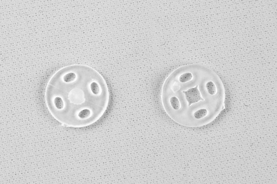 Кнопки пришивные пластиковые 10 мм, блистер 24шт, цв.-прозрачные - купить в Тольятти. Цена: 48.41 руб.