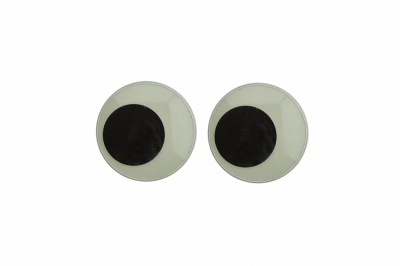 Глазки для игрушек, круглые, с бегающими зрачками, 18 мм/упак.50+/-2 шт, цв. -черно-белые - купить в Тольятти. Цена: 41.81 руб.