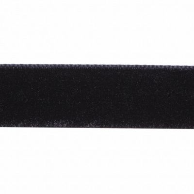 Лента бархатная нейлон, шир.12 мм, (упак. 45,7м), цв.03-черный - купить в Тольятти. Цена: 448.27 руб.