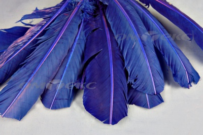 Декоративный Пучок из перьев, перо 23см/синий - купить в Тольятти. Цена: 12.34 руб.