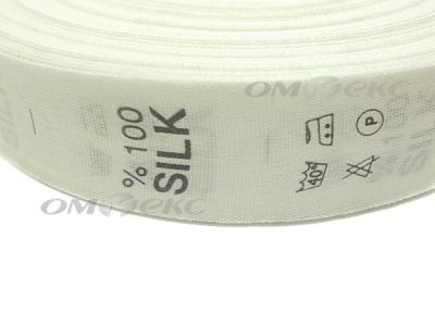 Состав и уход за тк.100% Silk (1000 шт) - купить в Тольятти. Цена: 520.46 руб.