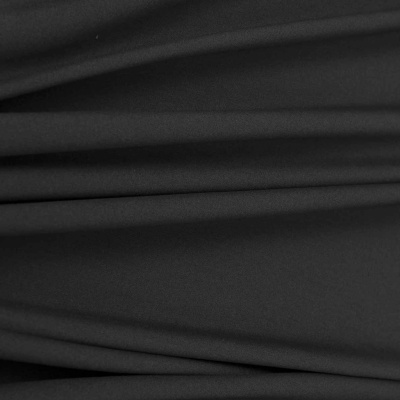 Костюмная ткань с вискозой "Рошель", 250 гр/м2, шир.150см, цвет чёрный - купить в Тольятти. Цена 438.12 руб.