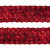 Тесьма с пайетками 3, шир. 35 мм/уп. 25+/-1 м, цвет красный - купить в Тольятти. Цена: 1 308.30 руб.